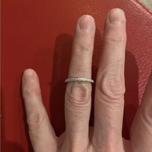 Brand New TYCOON Sterling Silver CZ Band Ring. Size 5